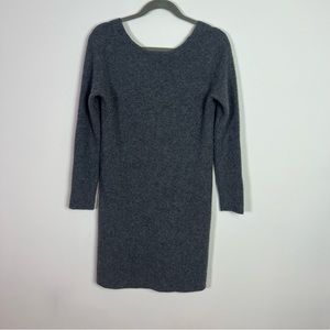 Sundance Gray Long Sleeve Cashmere Sweater Dress Petite Small Women Winter Fall